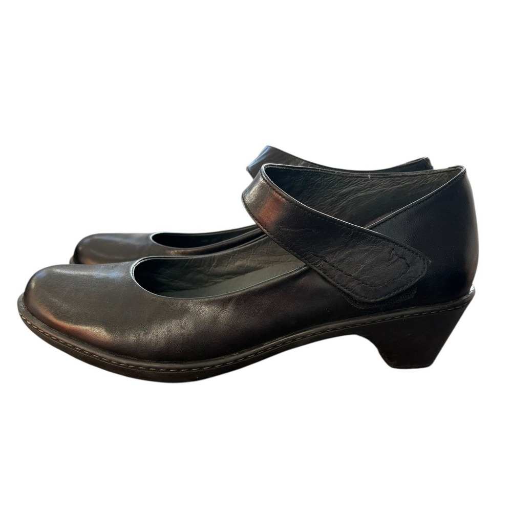 Dansko Black Leather Mary Jane Moccasins